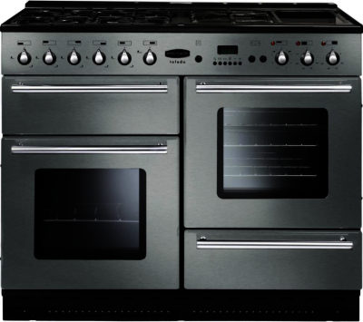 RANGEMASTER  Toledo 110 Dual Fuel Range Cooker - Stainless Steel & Chrome